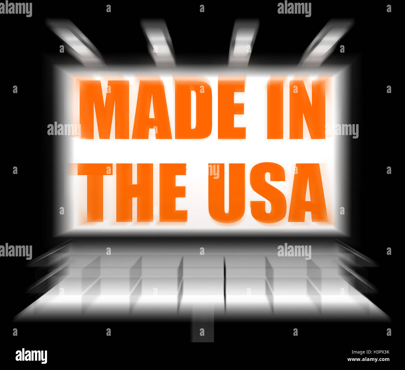 Made in the USA Sign Displays Produced in America Stock Photo Alamy