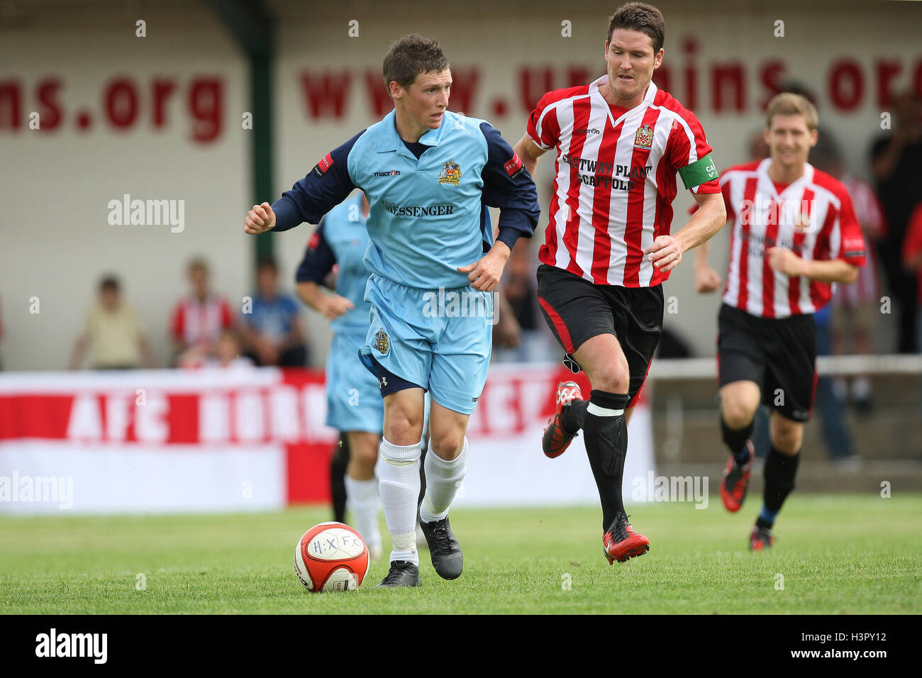 Frankie Curley in action for Hornchurch - AFC Hornchurch vs Maidstone United - Friendly Football Match at The Stadium - 13/08/11 Stock Photo