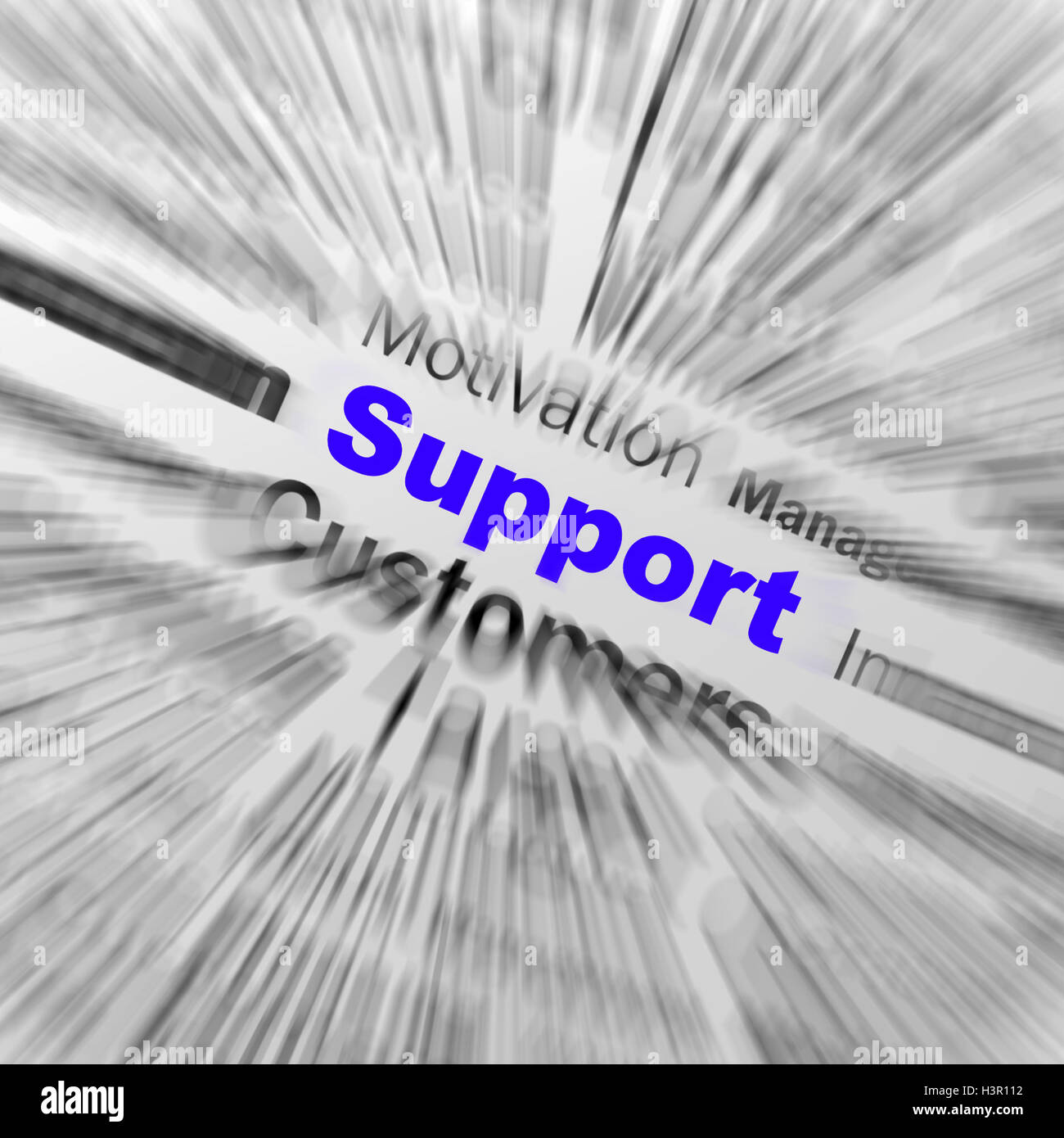 Support Sphere Definition Displays Customer Support Or Assistanc Stock