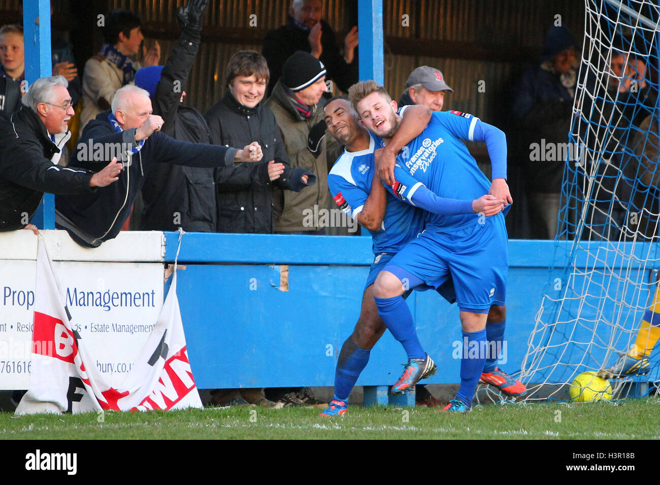 Billy Clark of Bury Town scores the first goal and celebrates - Bury ...