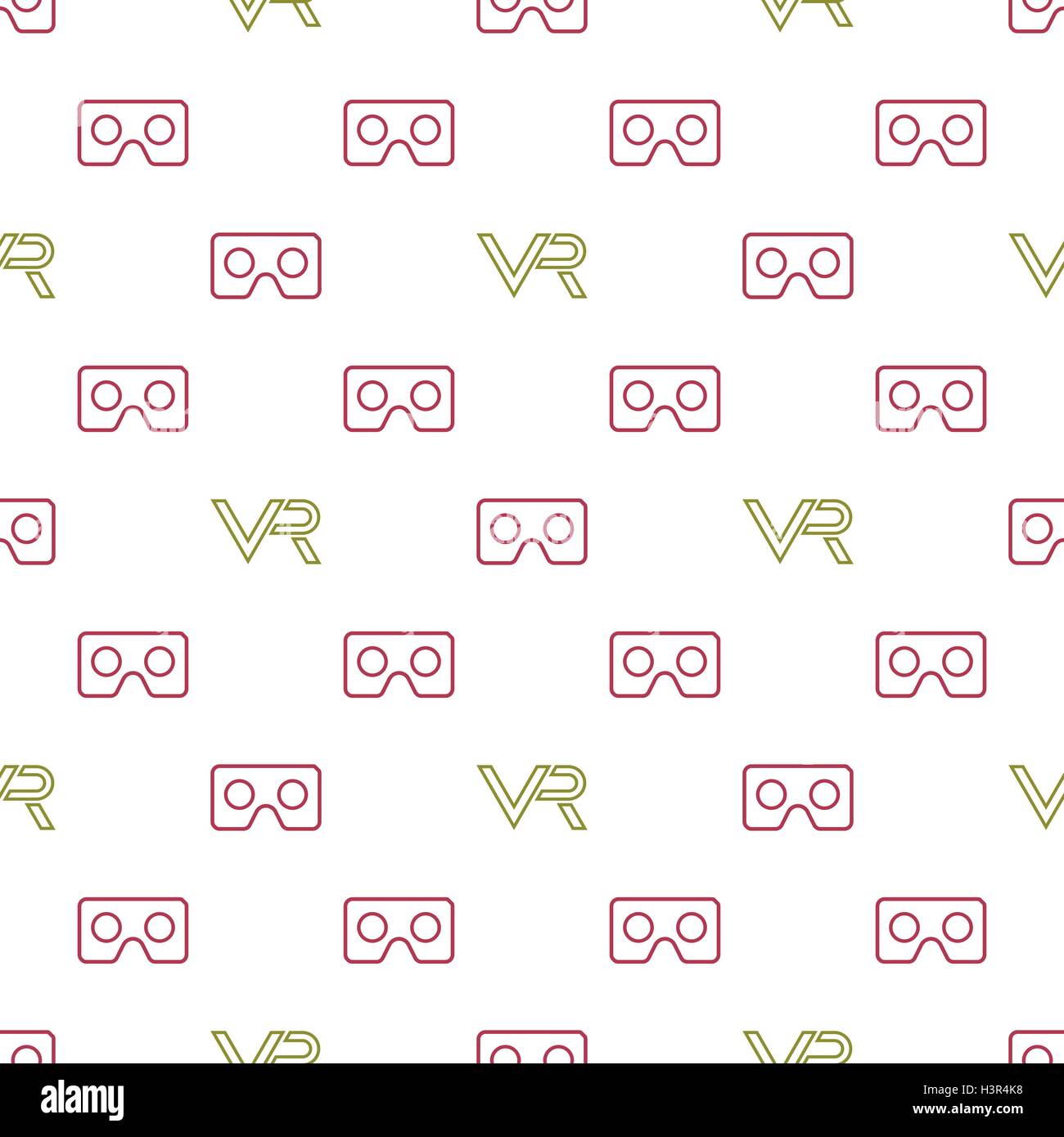Seamless Vector Pattern With VR Logos Stock Vector Image & Art - Alamy