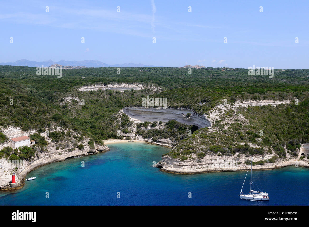 France, Corse du Sud, Bonifacio, Arinella beach Stock Photo