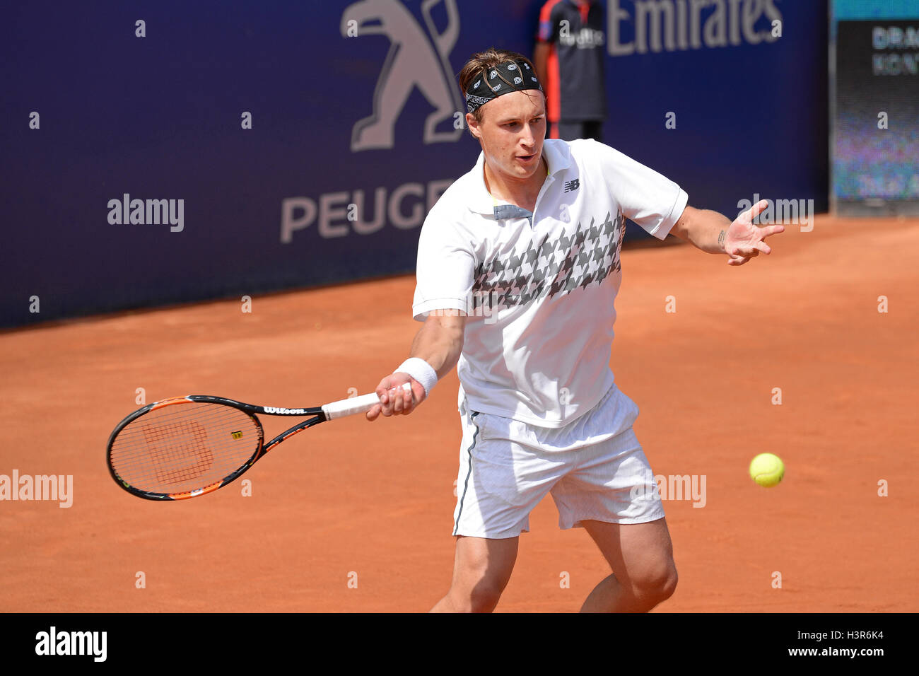 BARCELONA - APR 24: Henri Kontinen (tennis player from Finland) plays at  the ATP Barcelona Open Banc Sabadell Stock Photo - Alamy