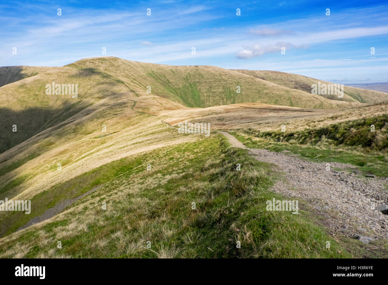 Calders from Arant How in the Howgills, a group of fells between the Lake District and The Yorkshire Dales Stock Photo