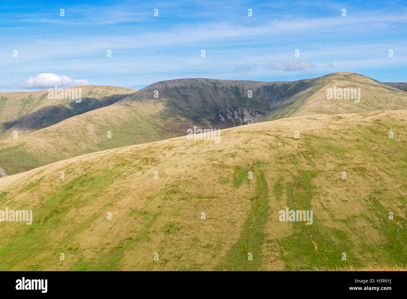 Calders from Arant How in the Howgills, a group of fells between the Lake District and The Yorkshire Dales Stock Photo