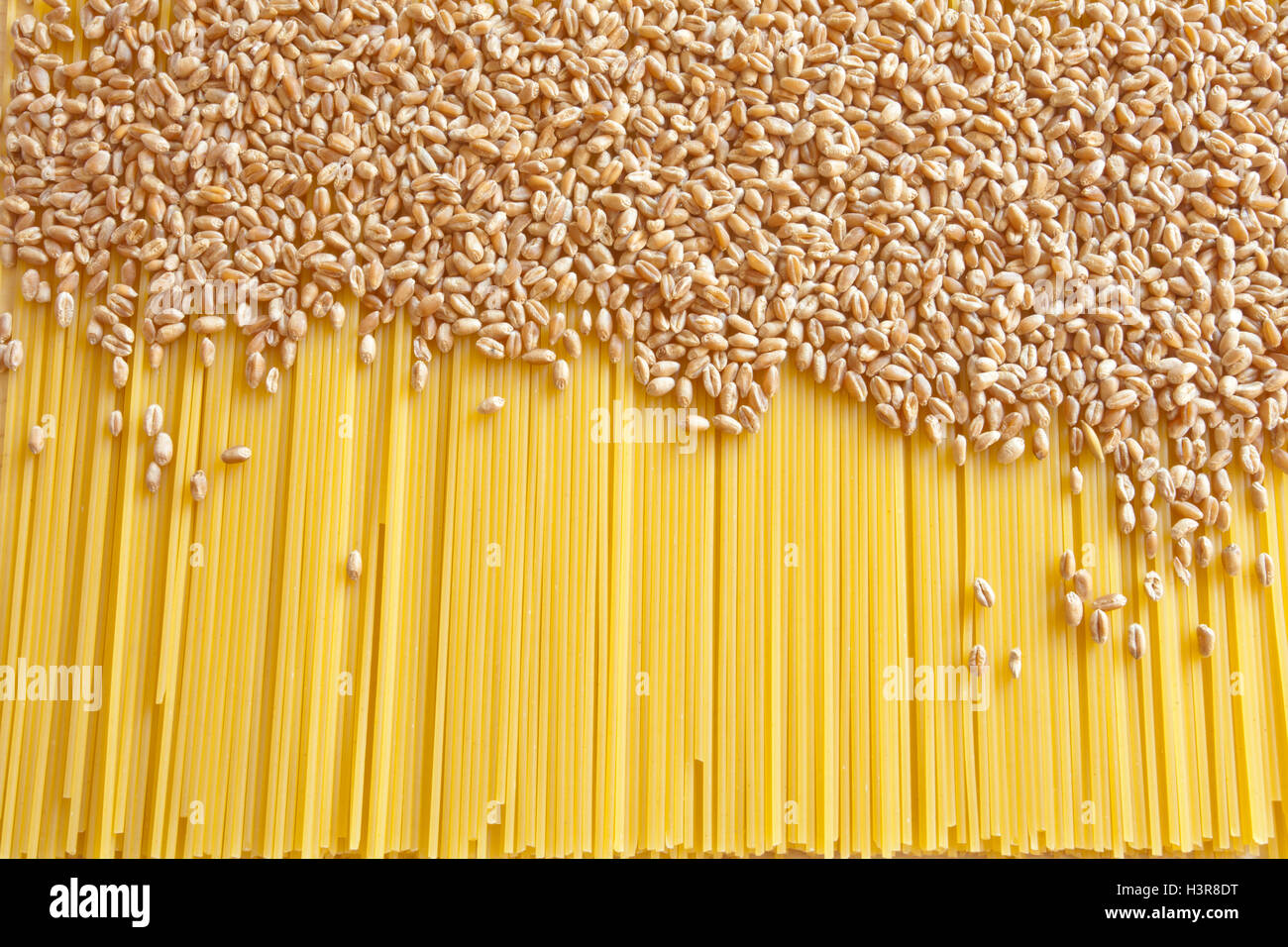 uncooked-spaghetti-and-wheat-stock-photo-alamy