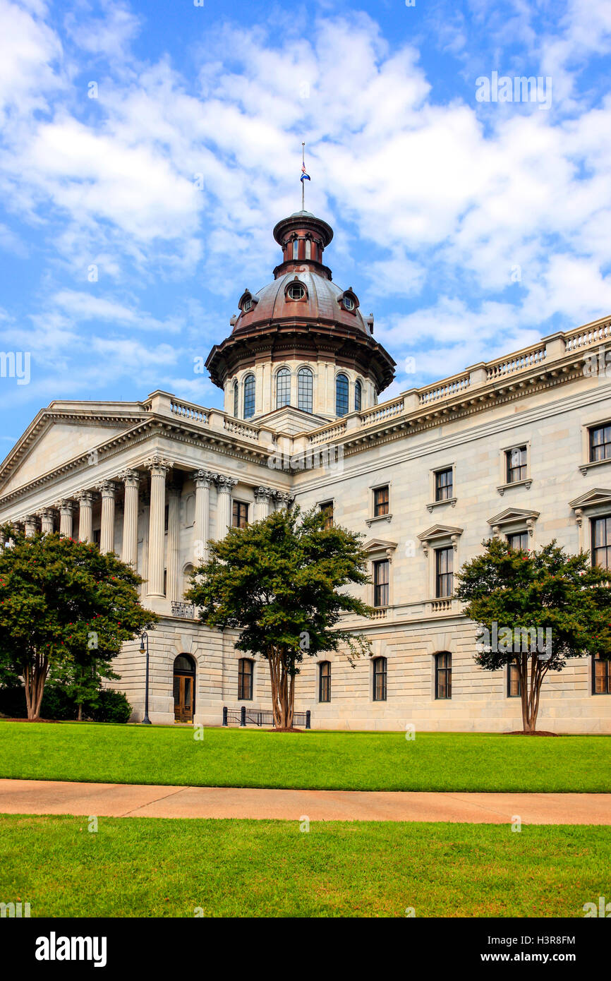 The South Carolia State Capitol building in Columbia. Built in 1855 in the Greek Revival style. Stock Photo