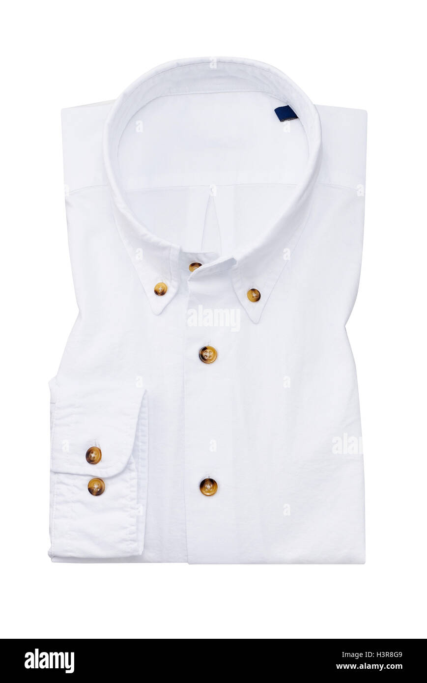 White Folded-Collar Shirt
