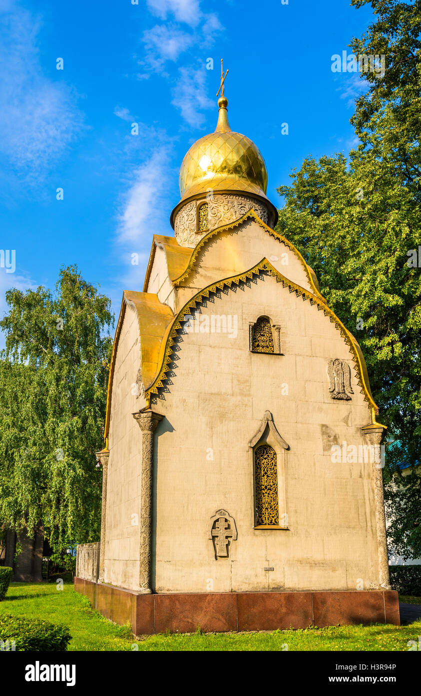 The Prokhorovs' chapel-shrine at Novodevichy Convent - Moscow, Russia Stock Photo