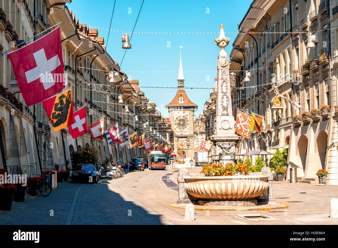 Street view in Bern city Stock Photo