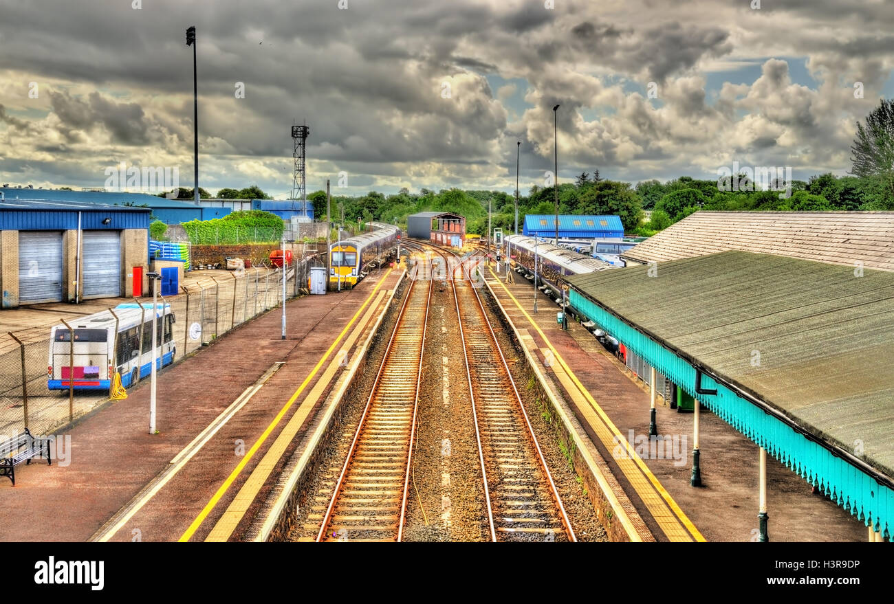 Coleraine railway station - County Londonderry, Northern Ireland Stock Photo