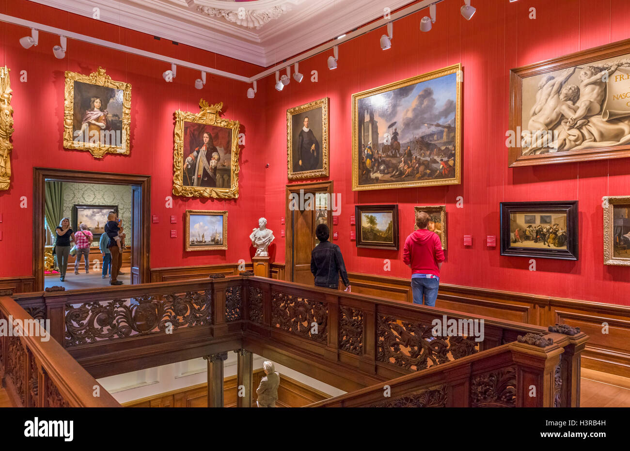 Interior of the Mauritshuis art museum, The Hague, Netherlands Stock