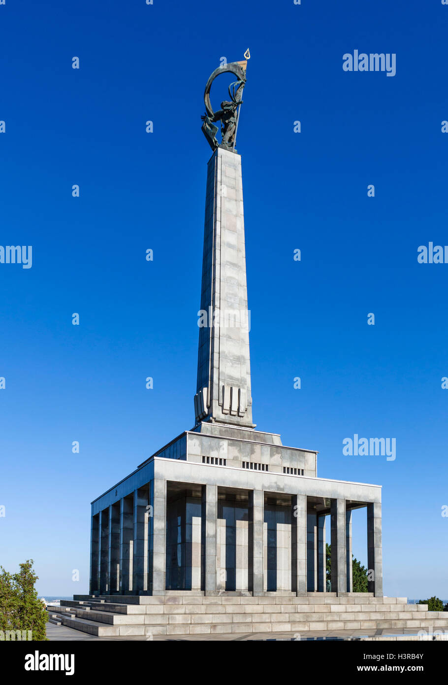 Slavín War Memorial (Vojnový pamätník Slavín), Bratislava, Slovakia Stock Photo