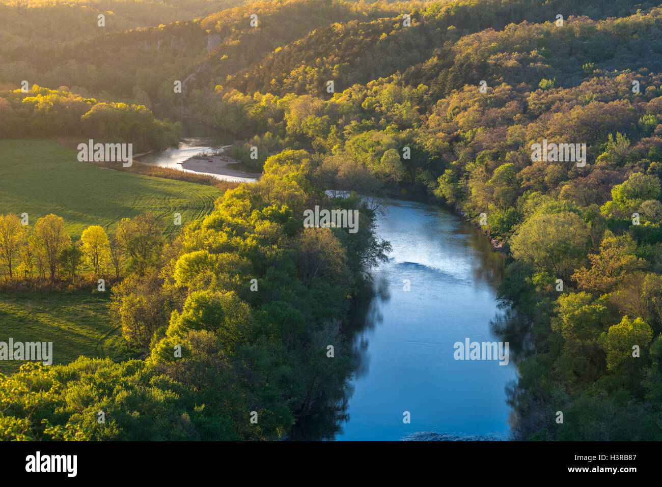 Buffalo National River, Arkansas Sunset clouds over the Buffalo River