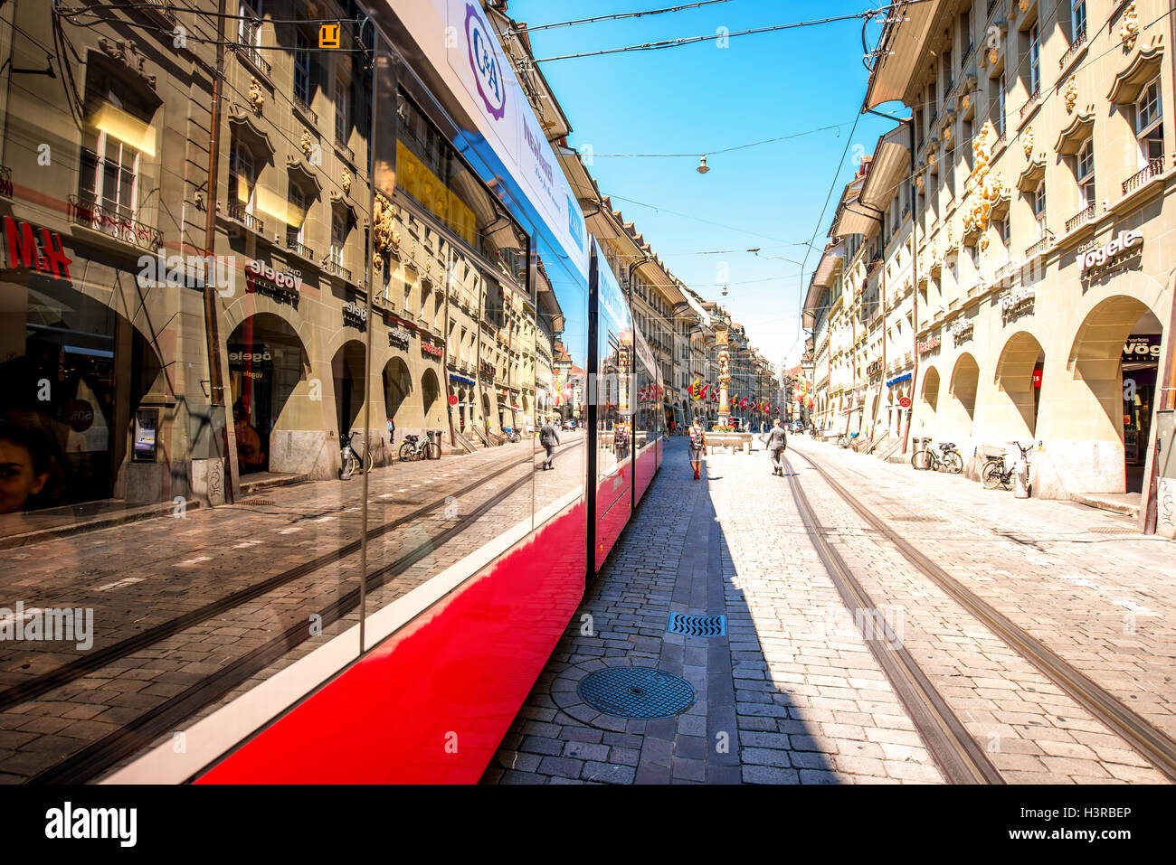 Street view in Bern city Stock Photo