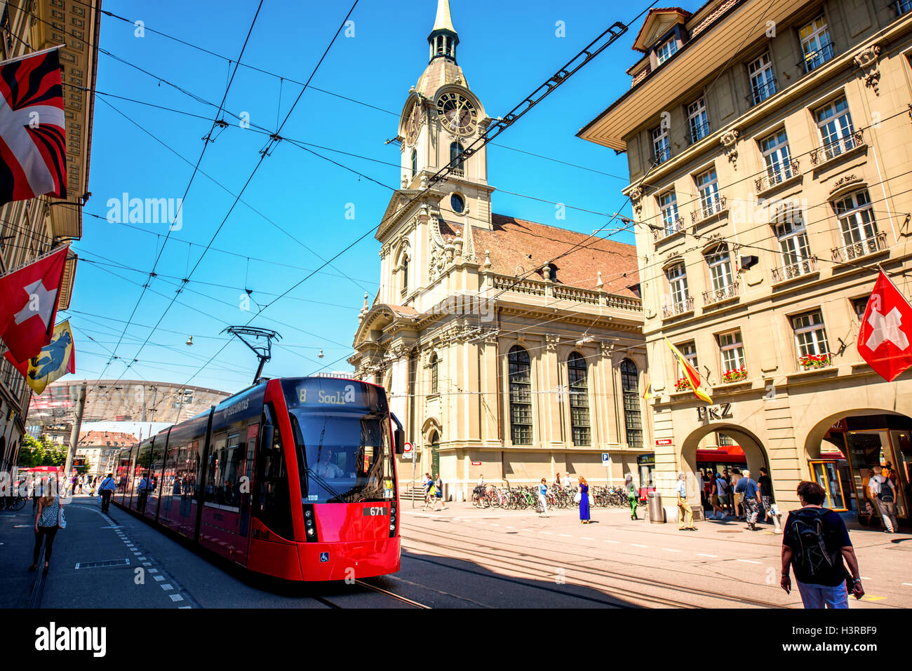 Street view in Bern city Stock Photo