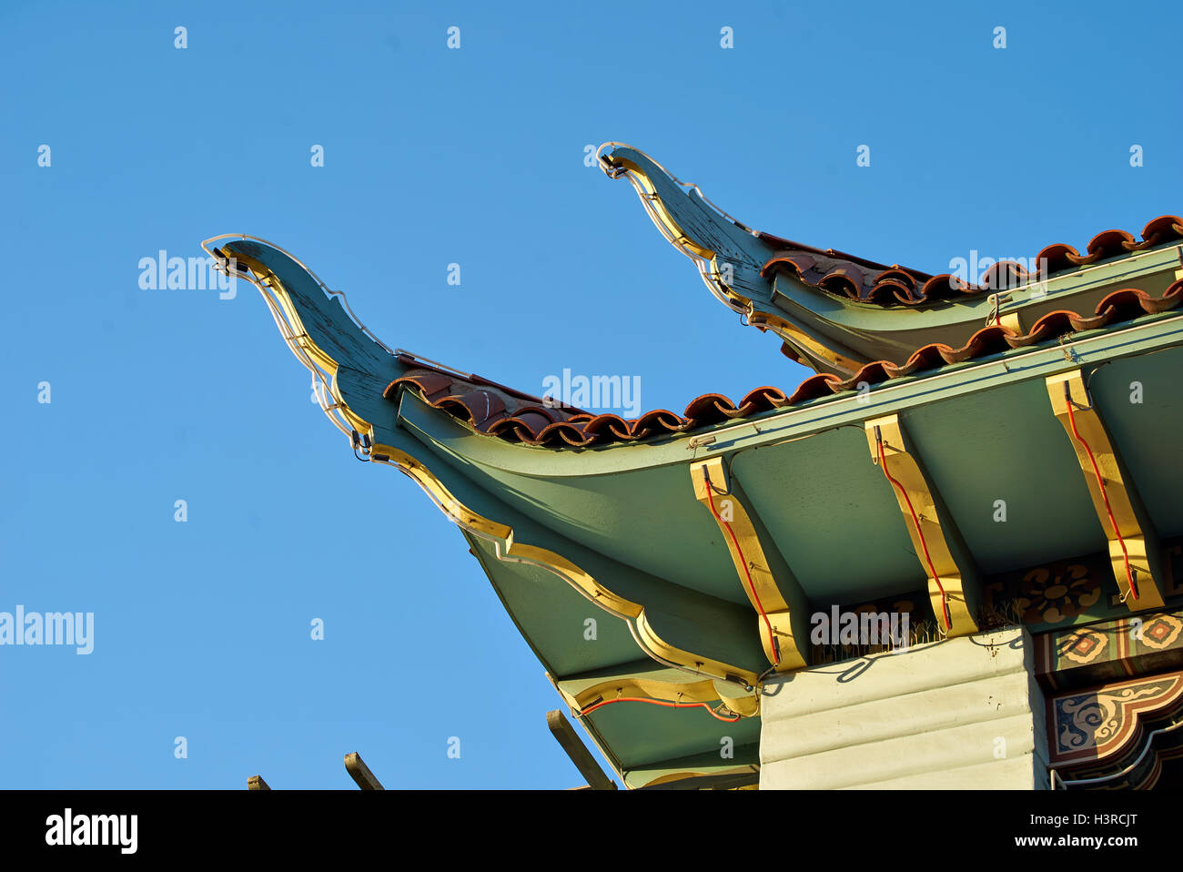 Beautiful house in Chinatown Los Angeles Stock Photo Alamy