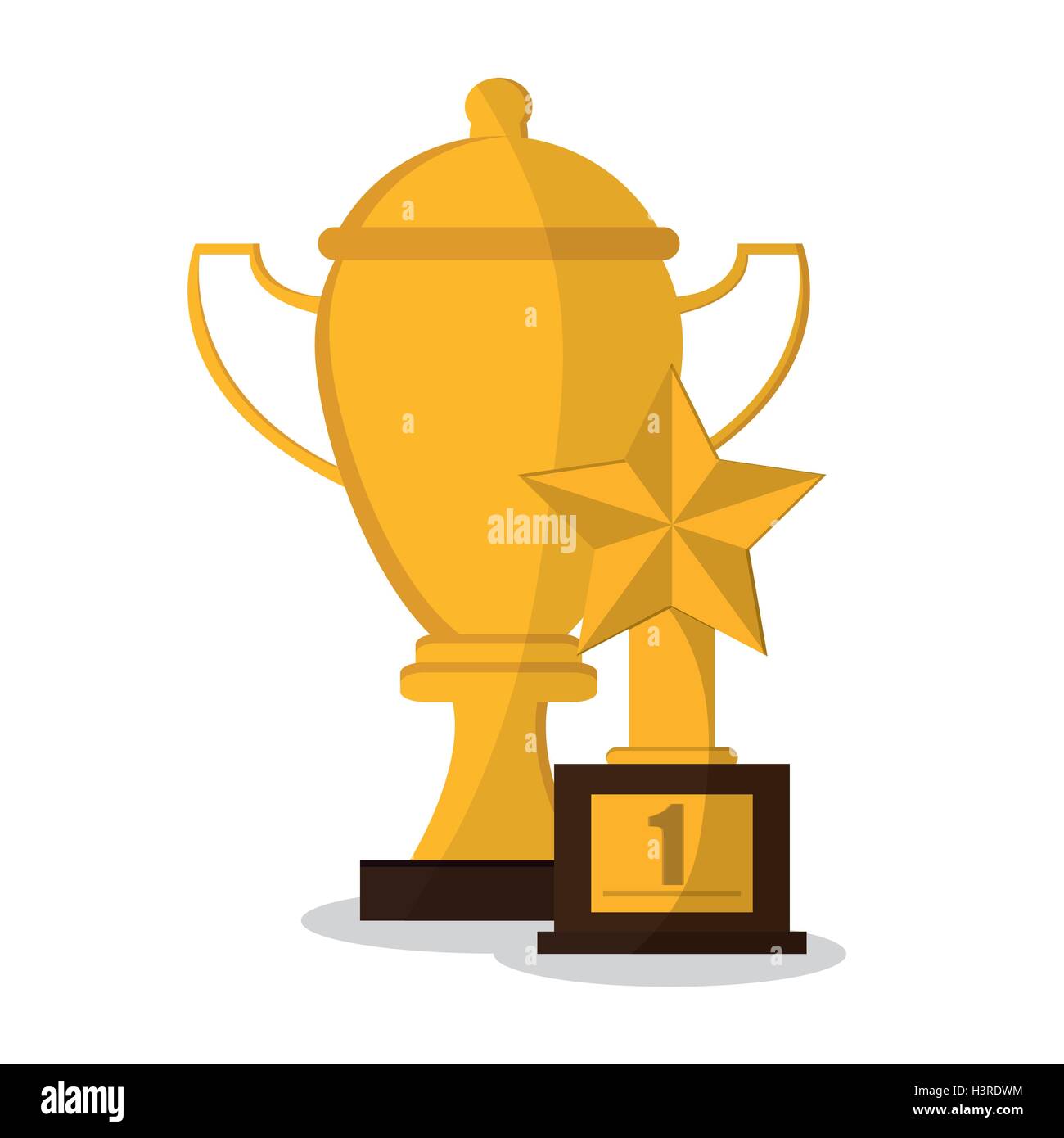 Isolated gold trophy cup design Stock Vector Image & Art - Alamy