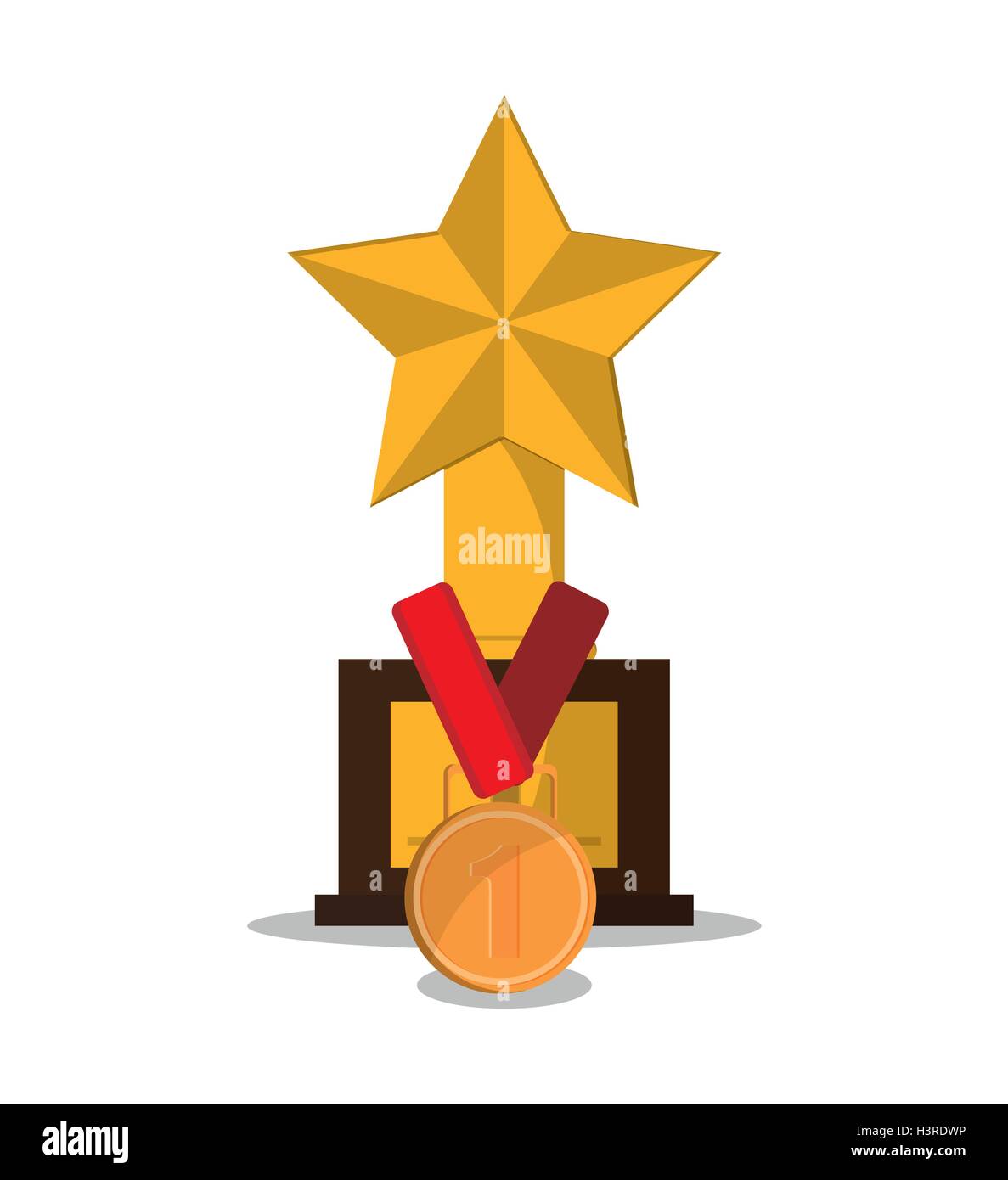 Isolated gold trophy design Stock Vector Image & Art - Alamy
