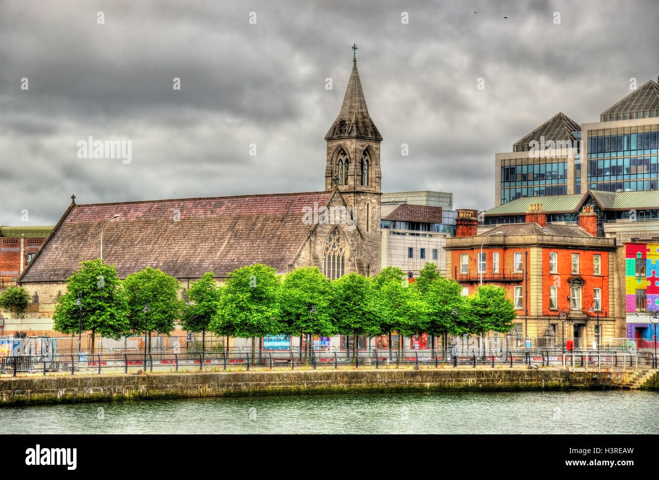 Immaculate Heart of Mary at City Quay, a church in Dublin - Ireland Stock Photo