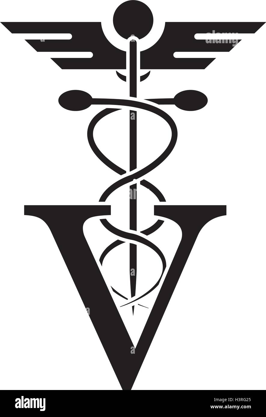 Isolated caduceus and vet design Stock Vector Image & Art - Alamy