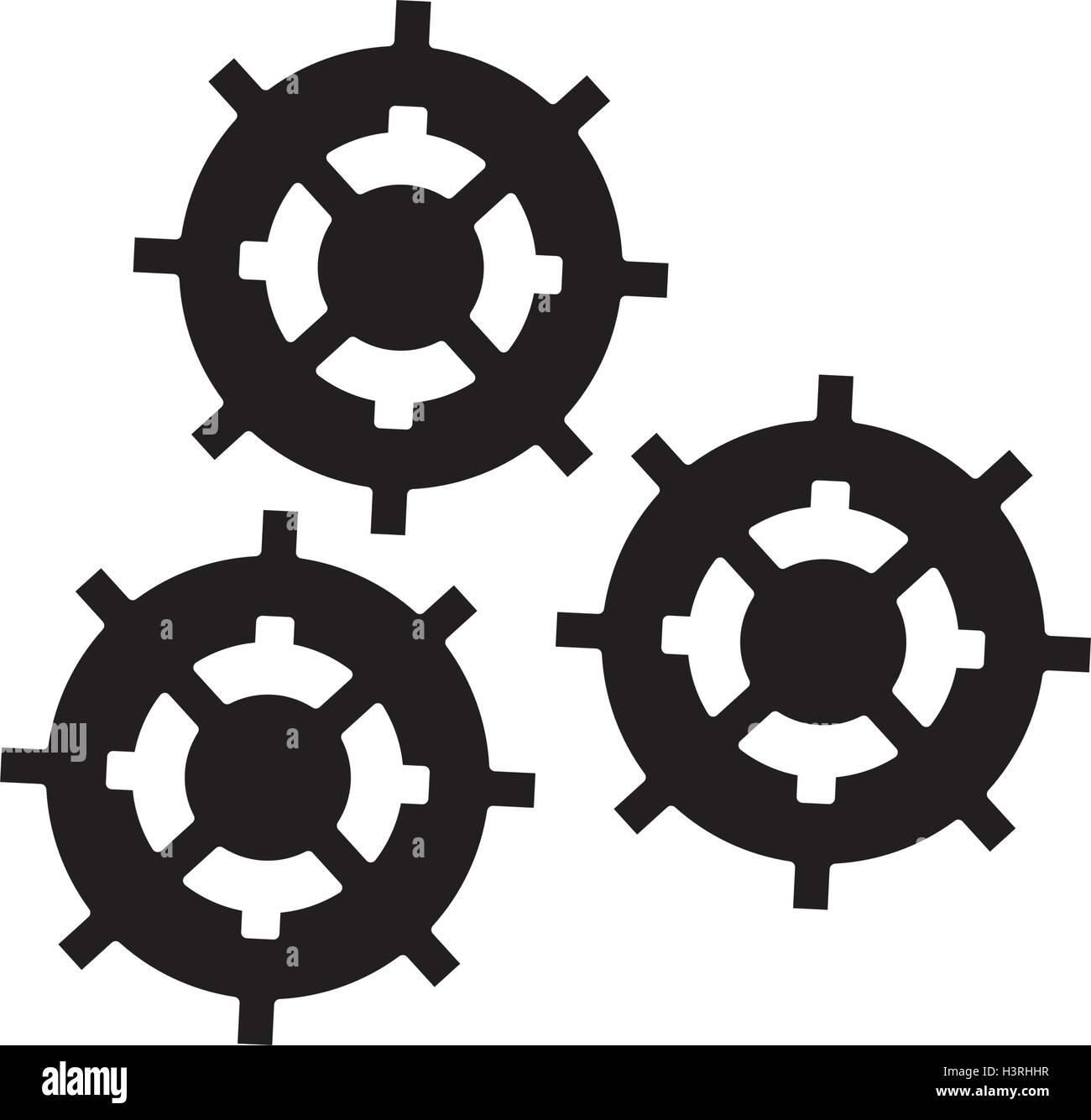 Isolated gears machine part design Stock Vector Image & Art - Alamy