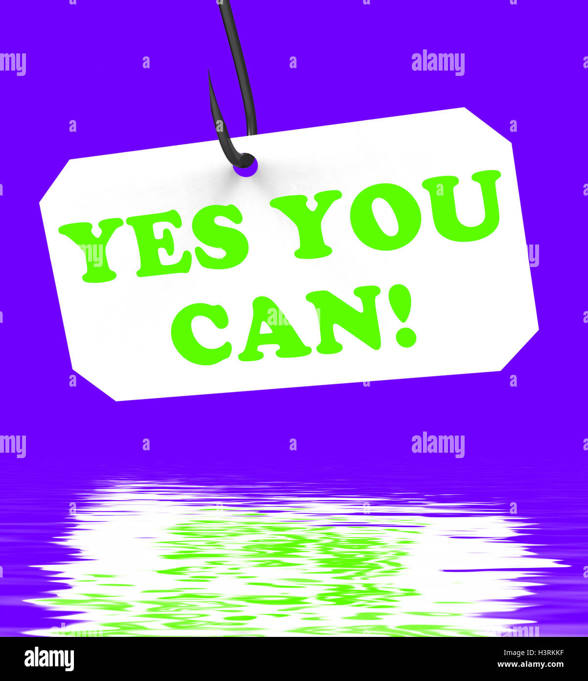 Yes You Can! On Hook Displays Inspiration And Motivation Stock Photo