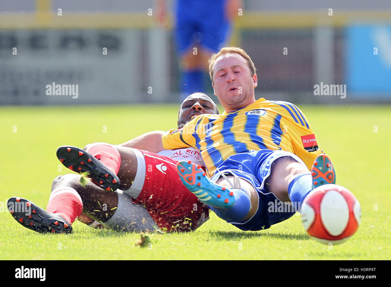 Joe Turner in action for Romford - Romford vs Redbridge - Ryman League Division One North Football at Ship Lane, Thurrock FC - 18/08/12 Stock Photo