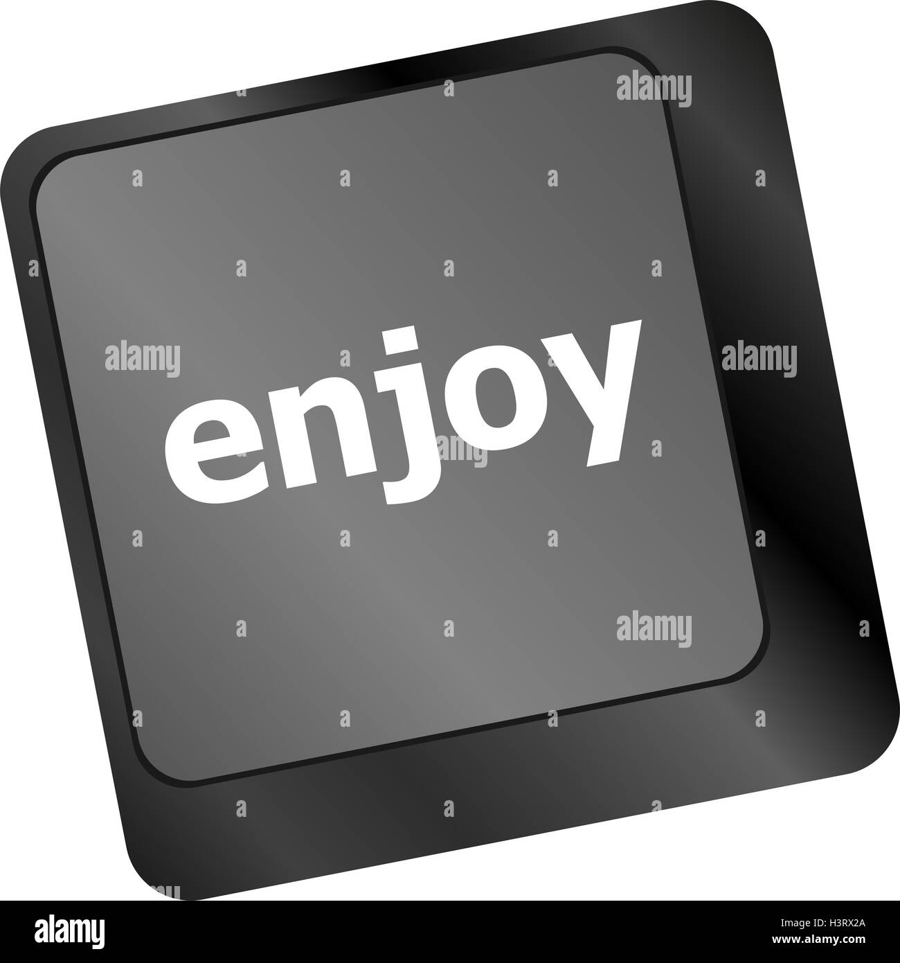 enjoy word on keyboard key, notebook computer button Stock Photo - Alamy