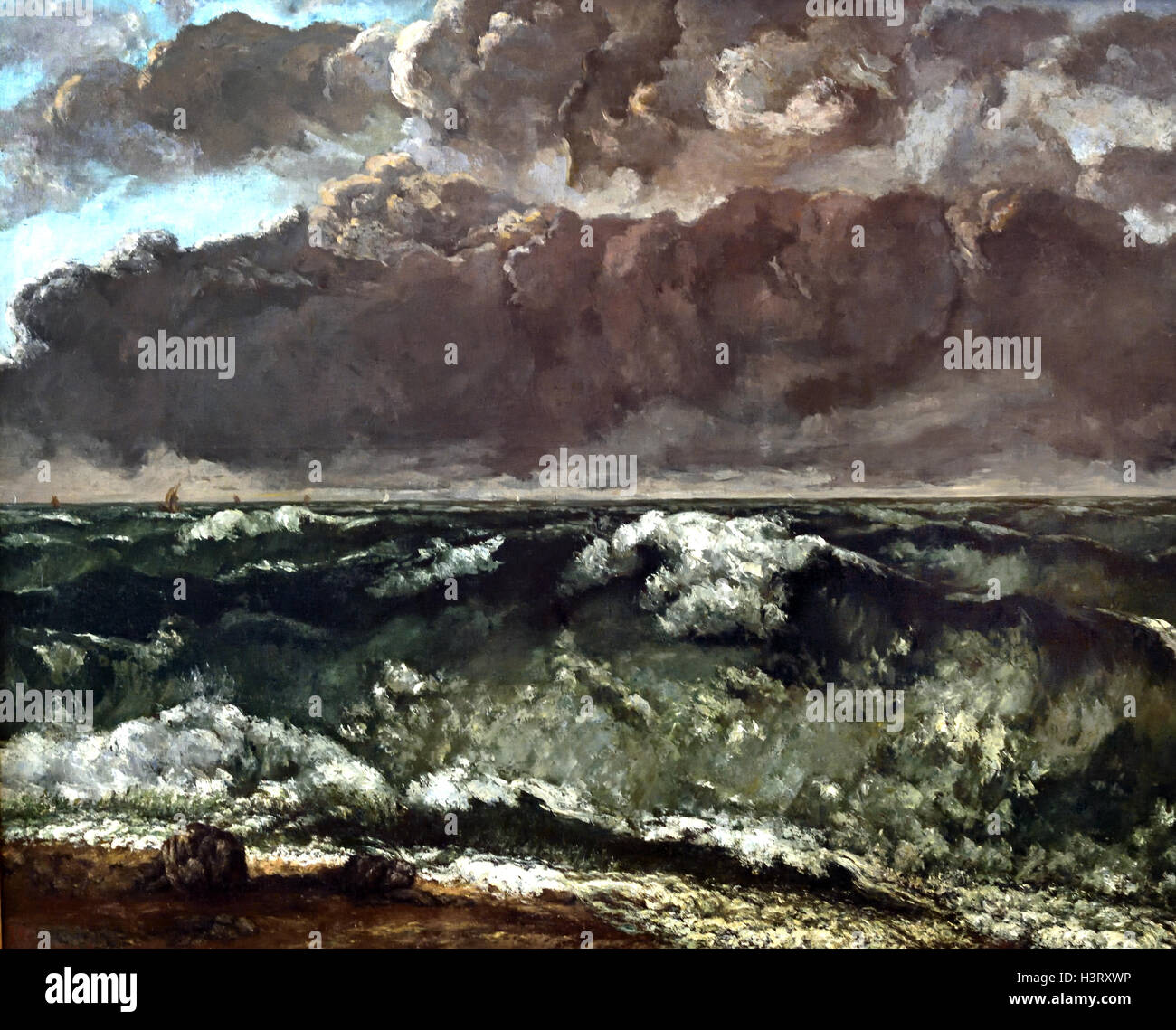 The Wave 1870 Jean Désiré Gustave Courbet 1819 – 1877 French France Stock Photo