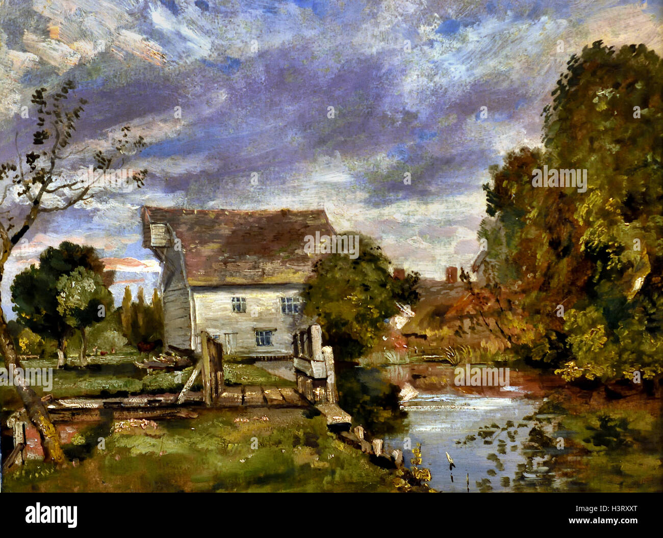 Mill on the River Stour John Constable 1776 London England Stock Photo