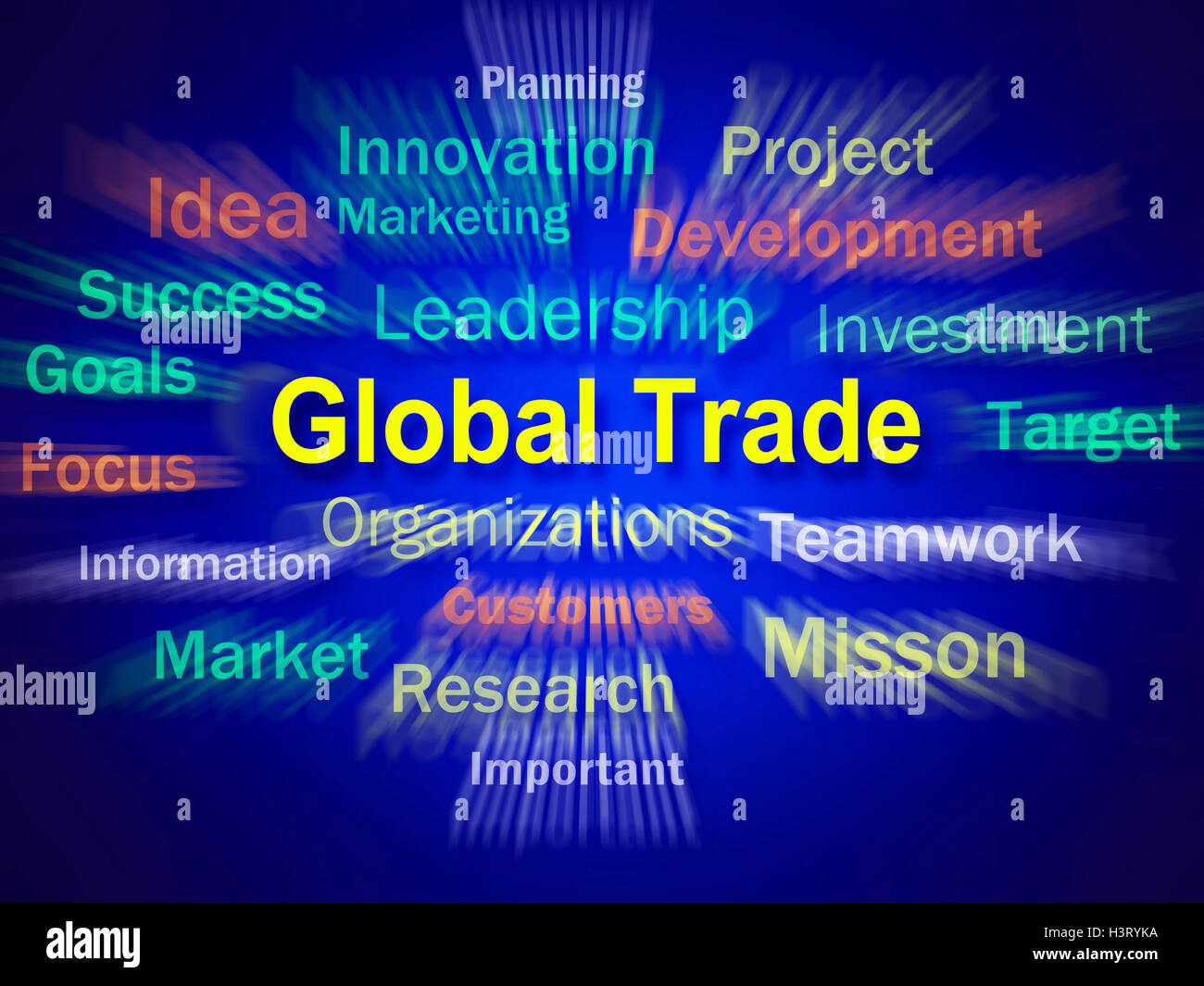 Global Trade Brainstorm Displays Planning For International Comm Stock