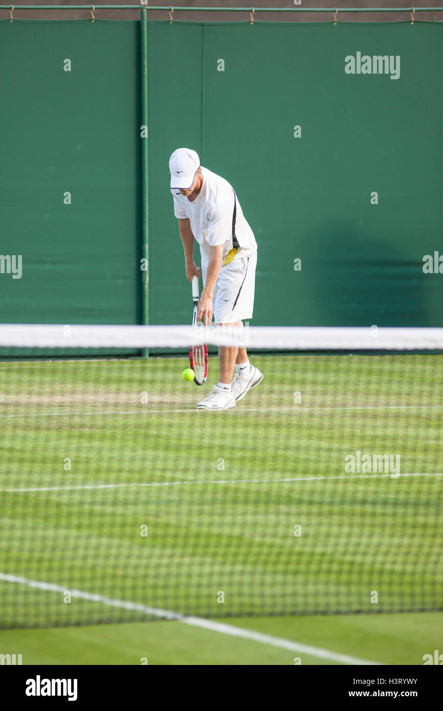 Wimbledon tennis tournament.Annual June,July event. Summer, London,England,U.K. Stock Photo