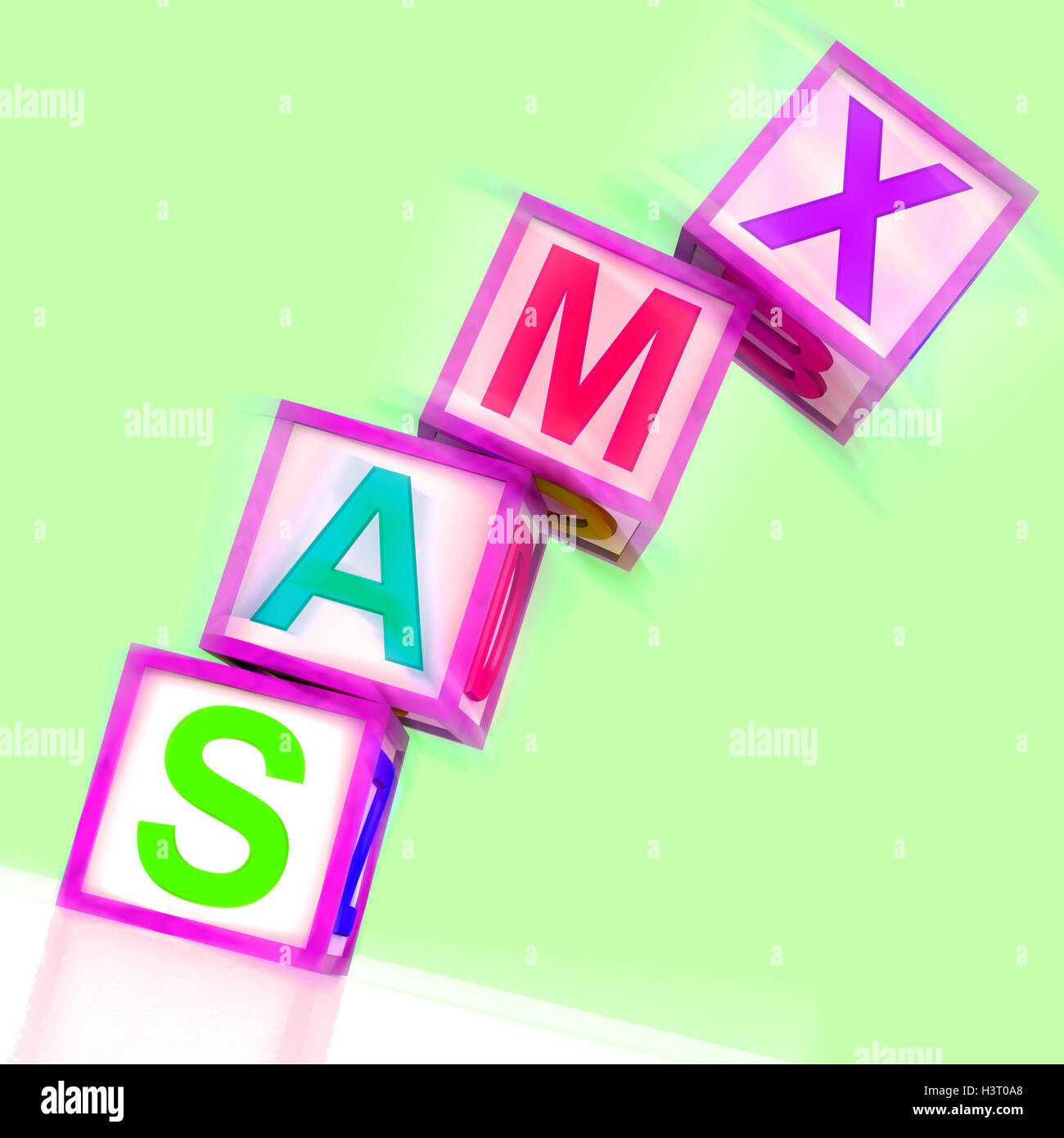 Xmas Word Show Christmas And Festive Season Stock Photo