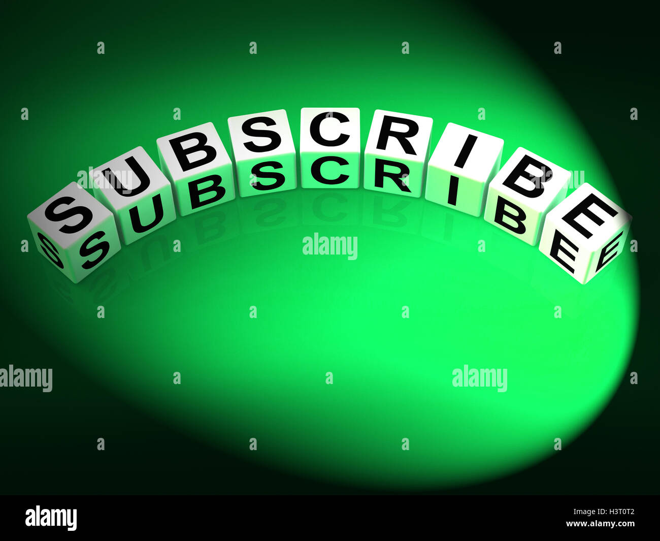 Subscribe Dice Represent to Sign up or Apply Stock Photo - Alamy