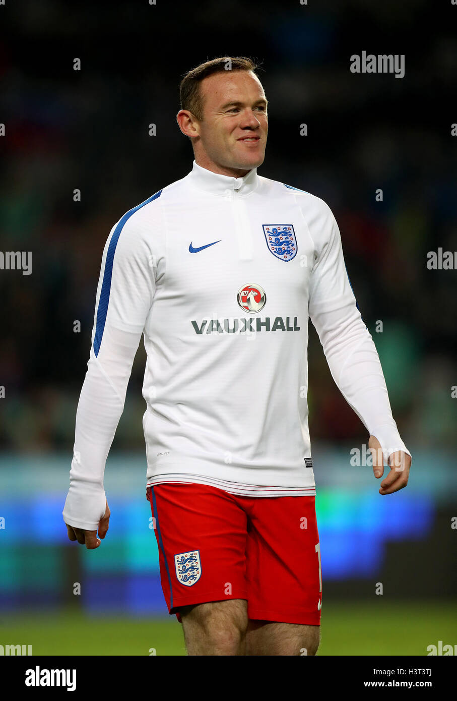 England's Wayne Rooney before the 2018 FIFA World Cup Qualifying match at the Stozice Stadium, Ljubljana. Stock Photo