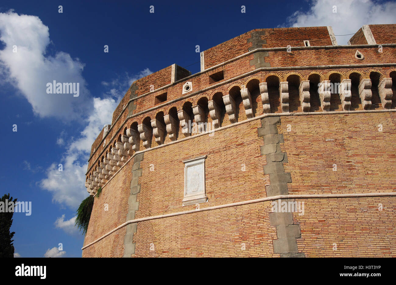 Castel Sant'Angelo (Castle of Holy angel) renaissance bastion, a sample of early modern fortification style in the center of Rom Stock Photo