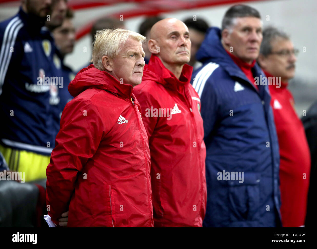 Scotland Manager Gordon Strachan left And Coach Andy Watson centre scotland-manager-gordon-strachan-left-and-coach-andy-watson-centre