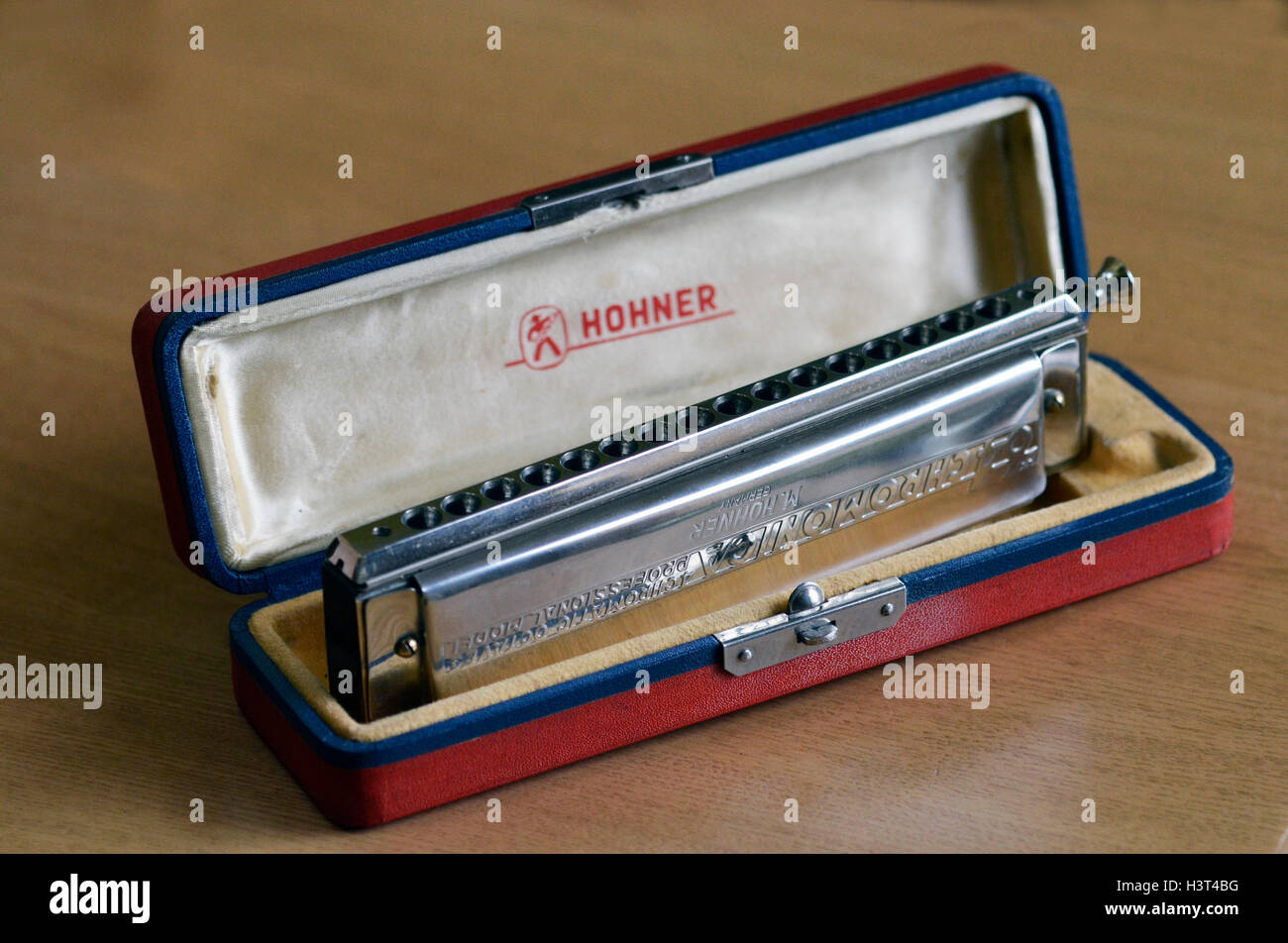 hohner chromatic harmonica Stock Photo