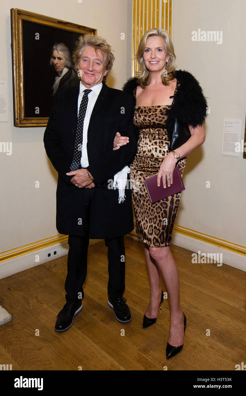 Sir Rod Stewart and his wife Penny Lancaster during a reception and ...