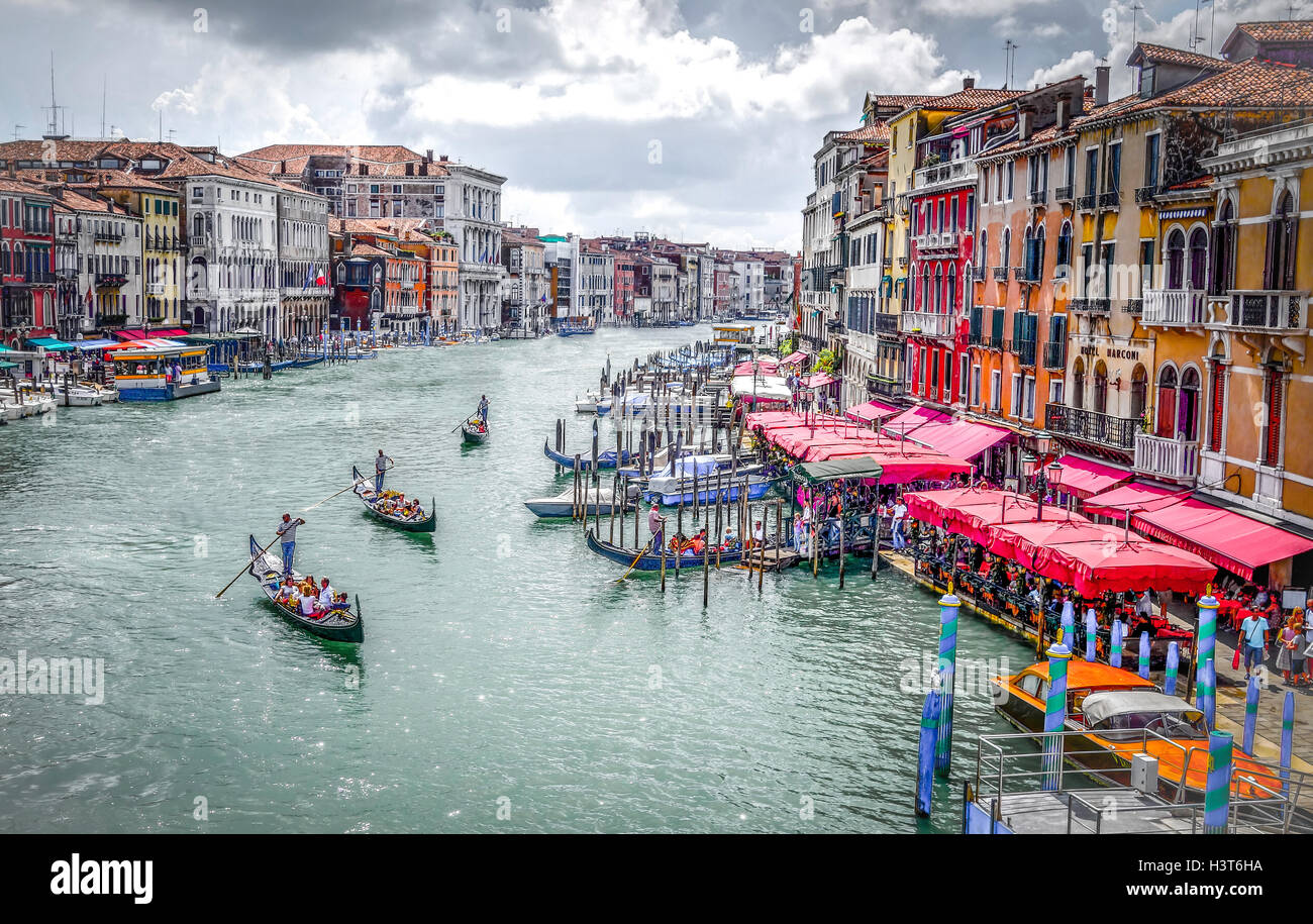 View from Rialto bridge Stock Photo - Alamy