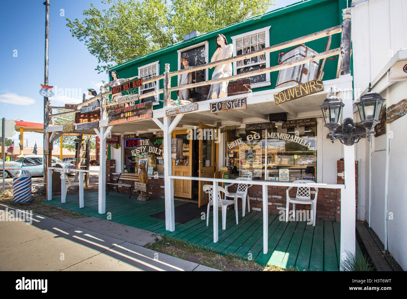 Vintage roadside souvenir store along Route 66 in Seligman Arizona