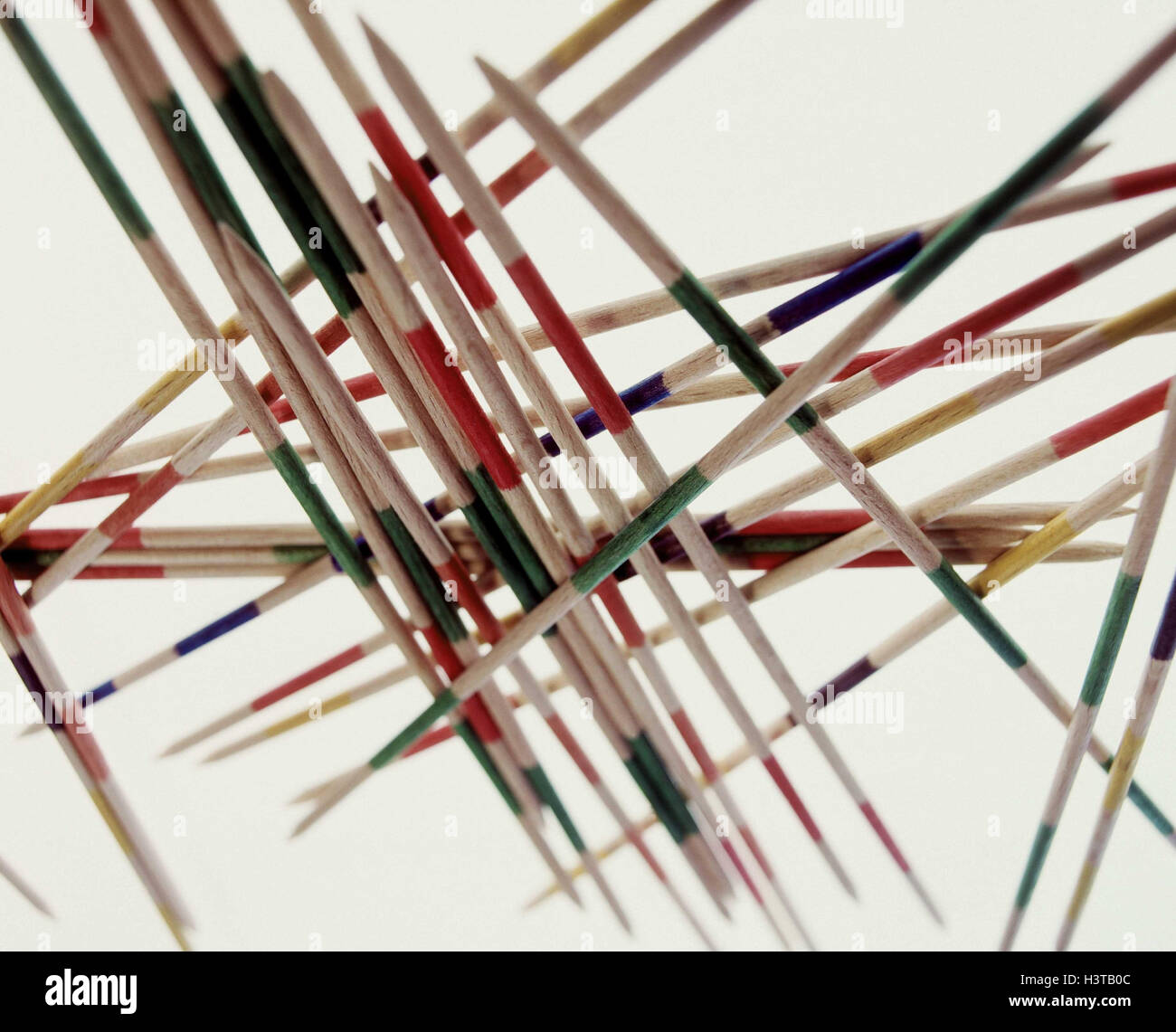 Pickupsticks game, skill game, parlour game, wooden rod, studio, cut