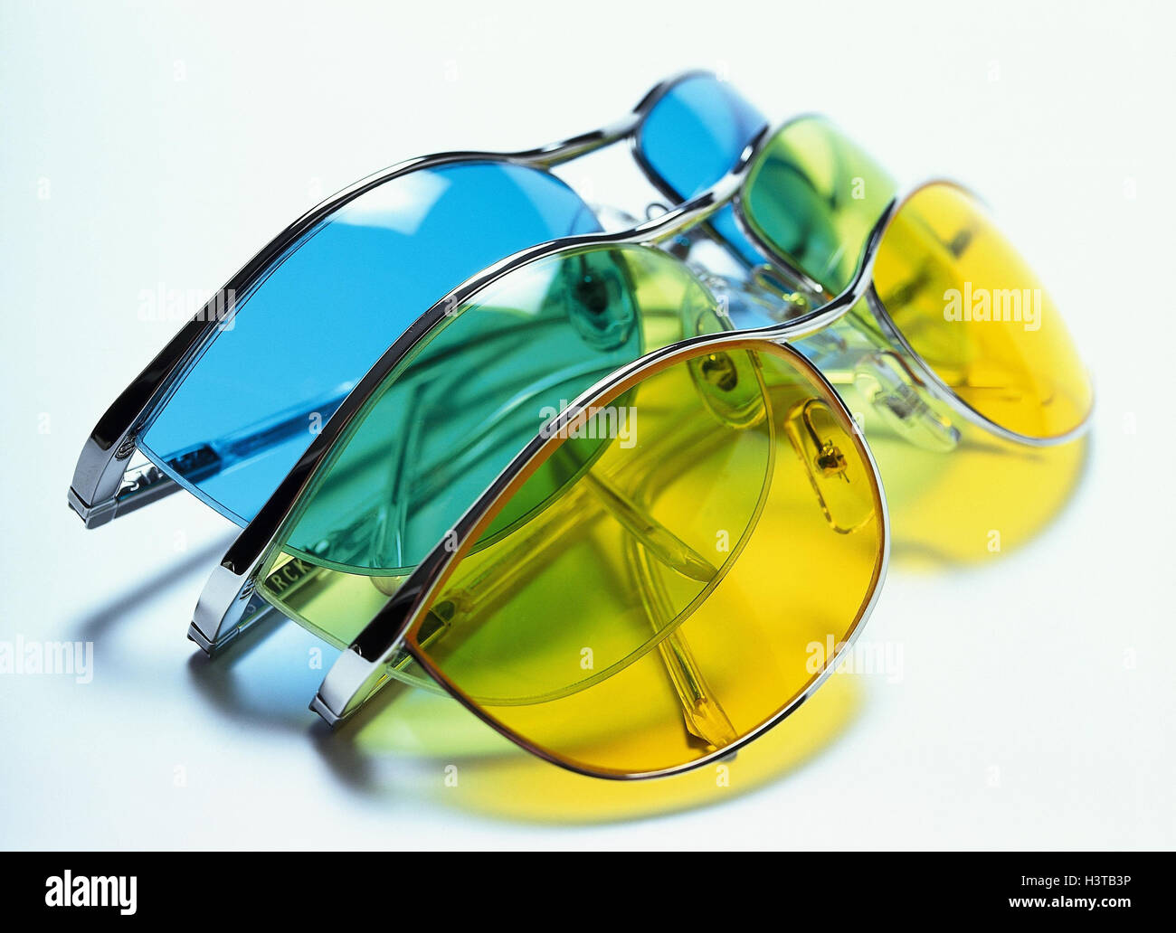 Sunglasses, glasses, three, brightly cut out, visual help, optics, lens