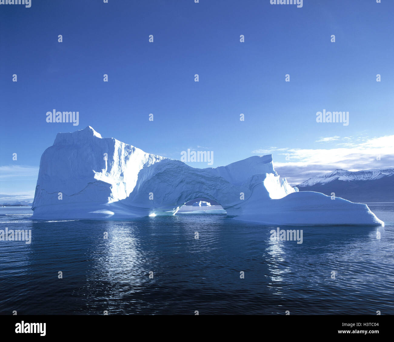 Greenland, Ilulissat, ice cream fjord, iceberg Jakobshavn, disco bay, the Atlantic, Atlantic, sea, ocean, snow, cold, mountain, ice, formation, structure Stock Photo