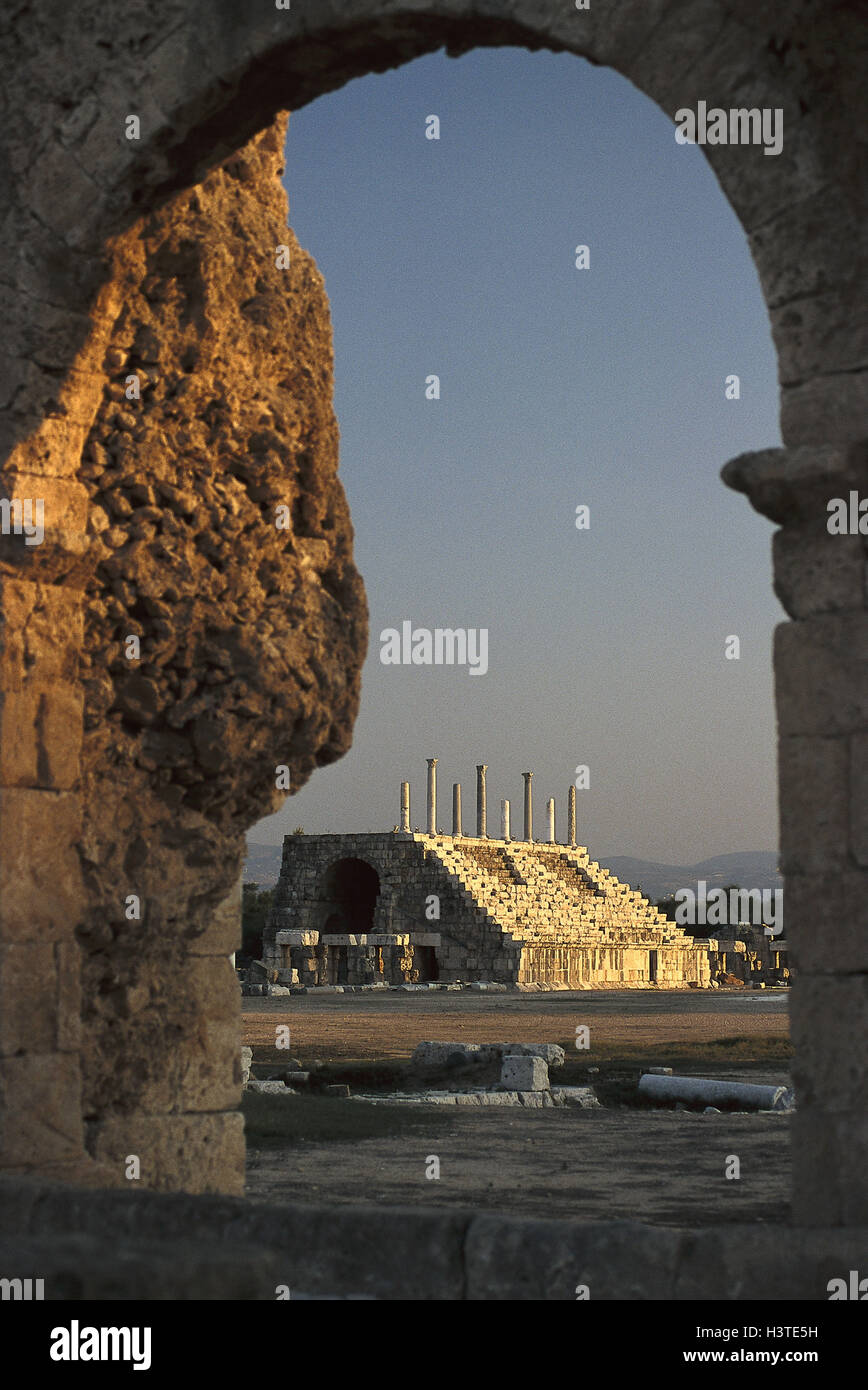 Lebanon, Tyros, tyre III, Hippodrom, evening light, the Middle East, front East, the Near East, Al bass, range III, ruin site, excavations, temple ruin, structure, architecture, architectural style, art, culture, place of interest Stock Photo