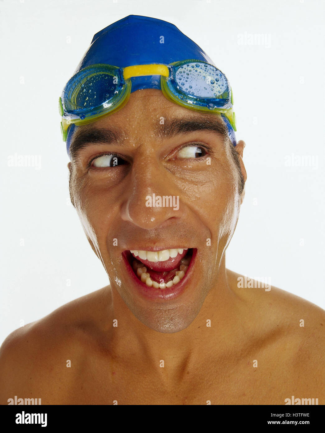 Swimming glasses best sale and cap