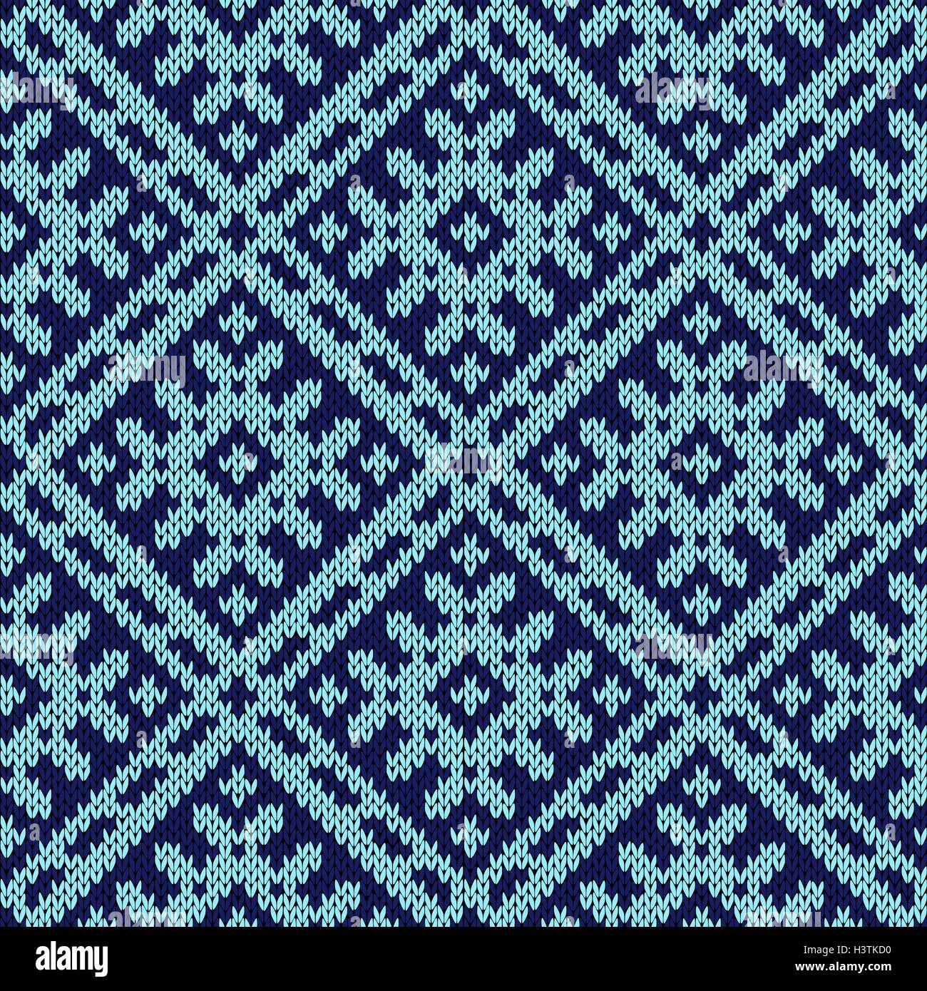 Abstract knitting ornamental seamless vector pattern as a knitted ...