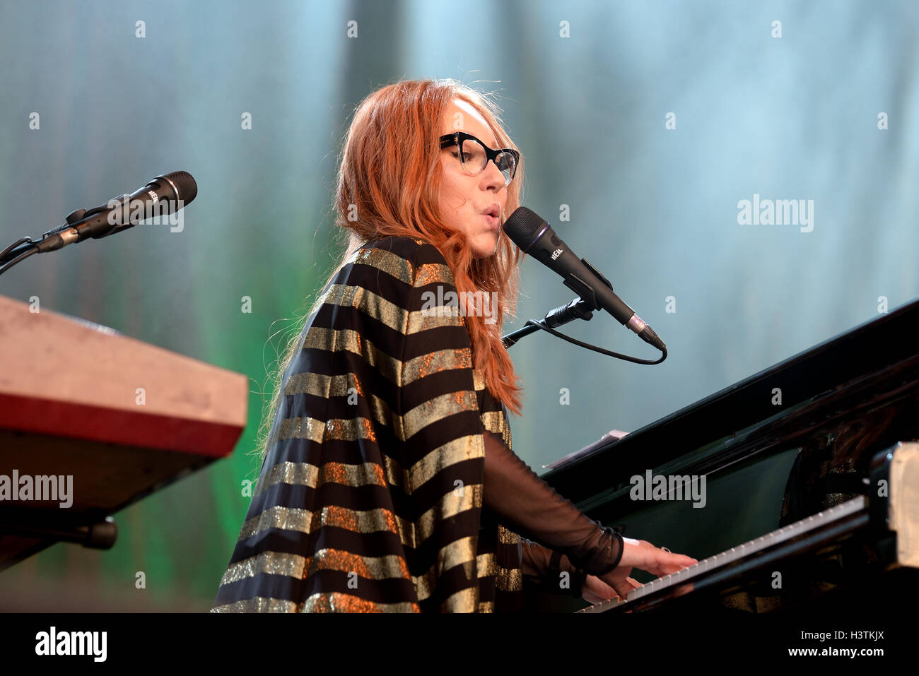 BARCELONA - MAY 30: Tori Amos (singer, songwriter, pianist and composer) performs at Primavera Sound 2015 Festival. Stock Photo
