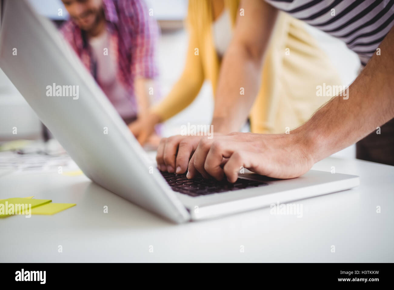 Office black woman typing hi-res stock photography and images - Alamy